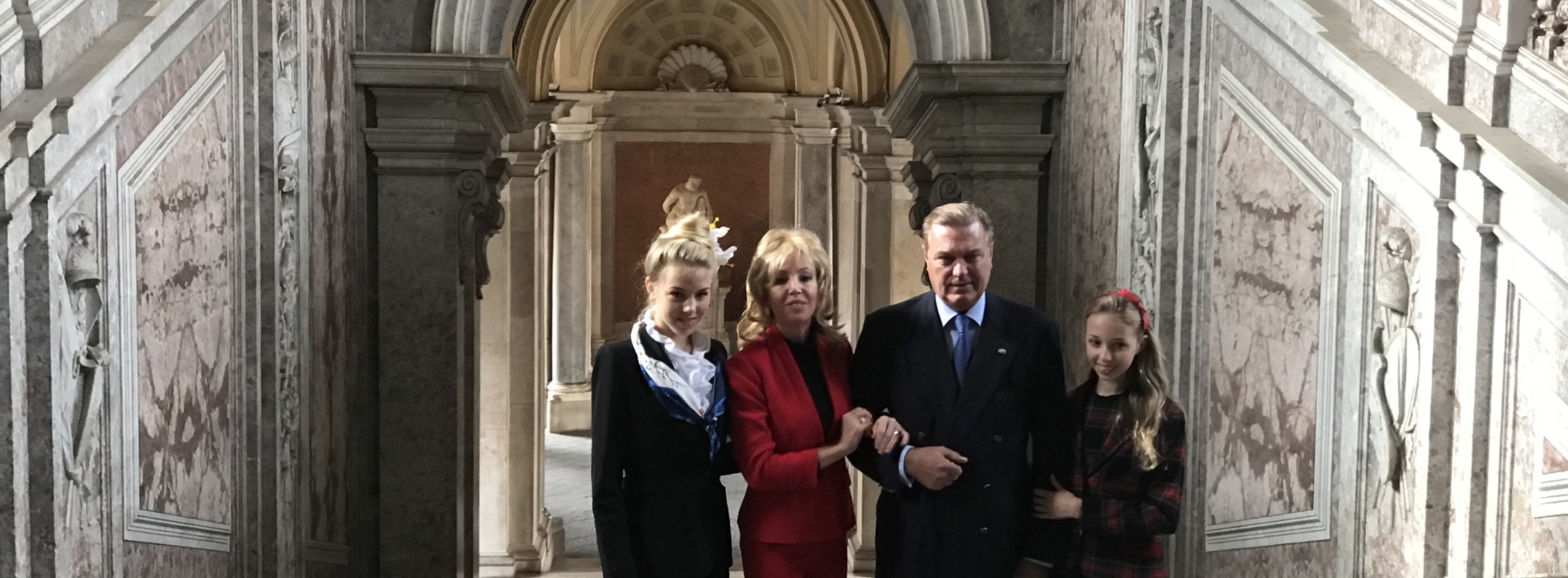 Carlo e Camilla di Borbone alla Reggia di Caserta