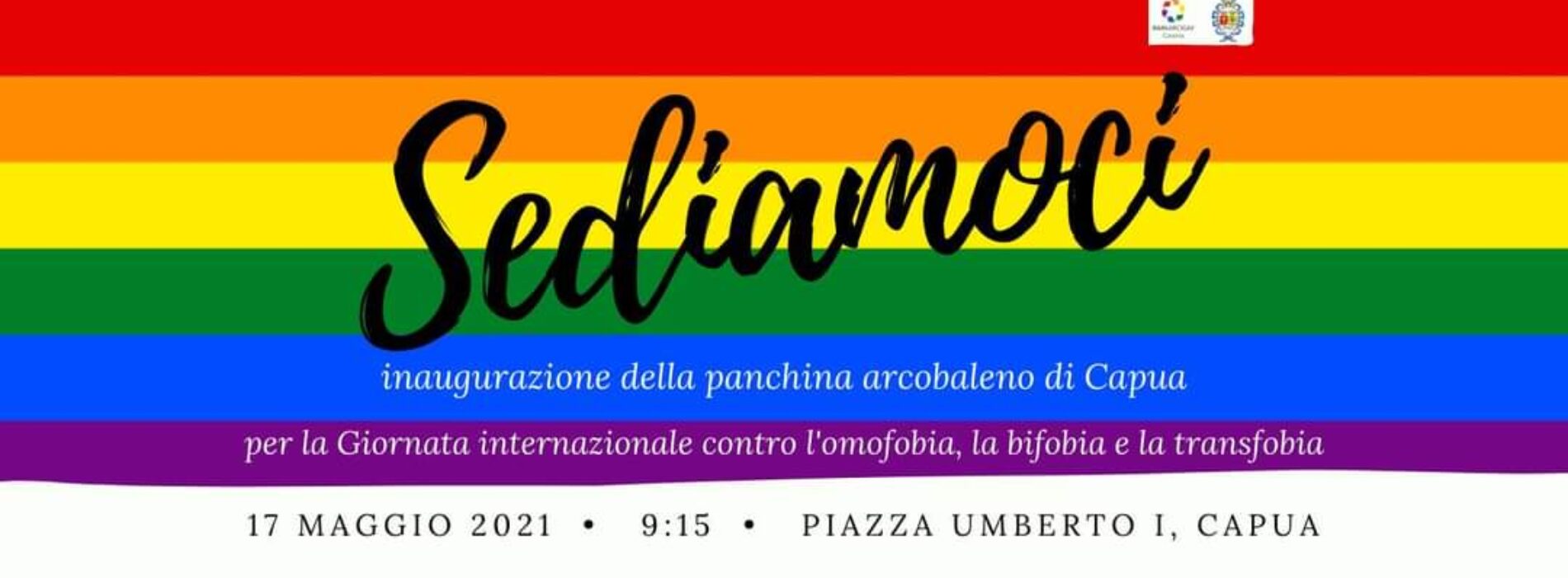 Un arcobaleno nel Boschetto Pizzi, panchina contro l’omofobia