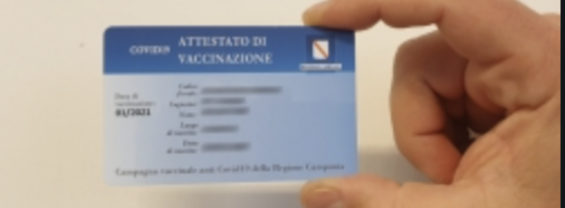 Card vaccinali ai casertani, la consegna è all’Urp del Comune