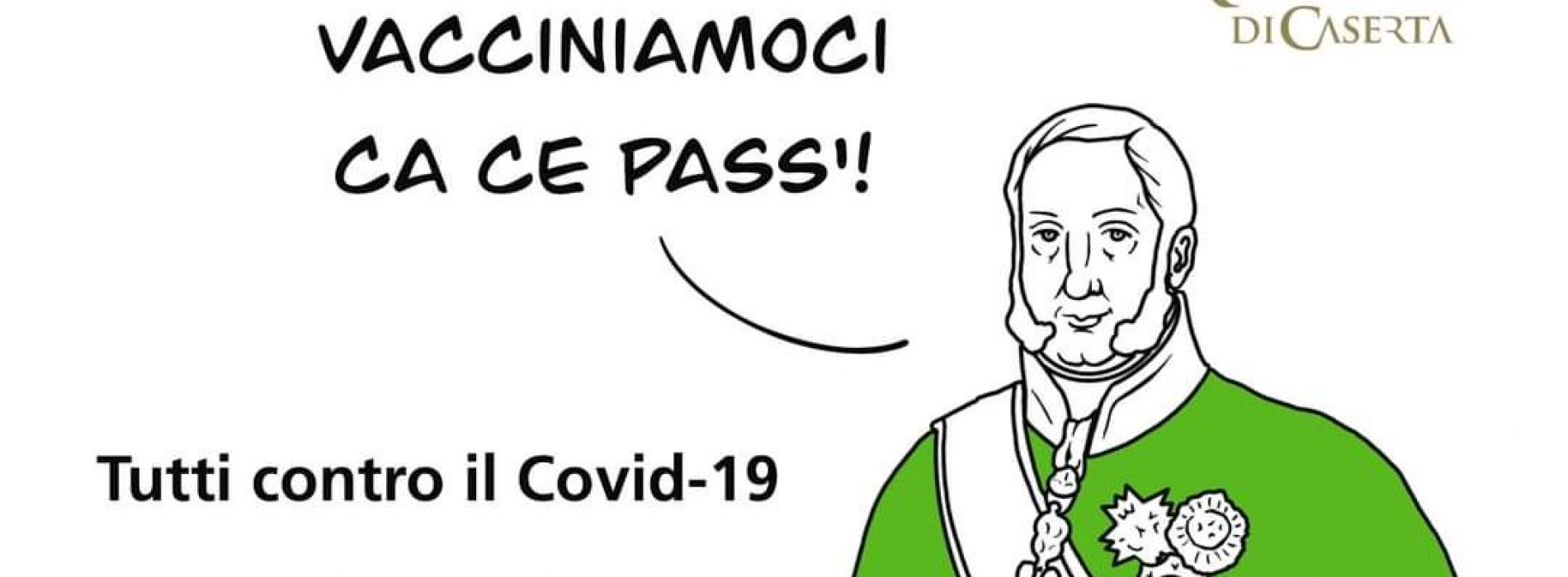 Green pass alla Reggia, lo dice Re Francesco I in giacca verde