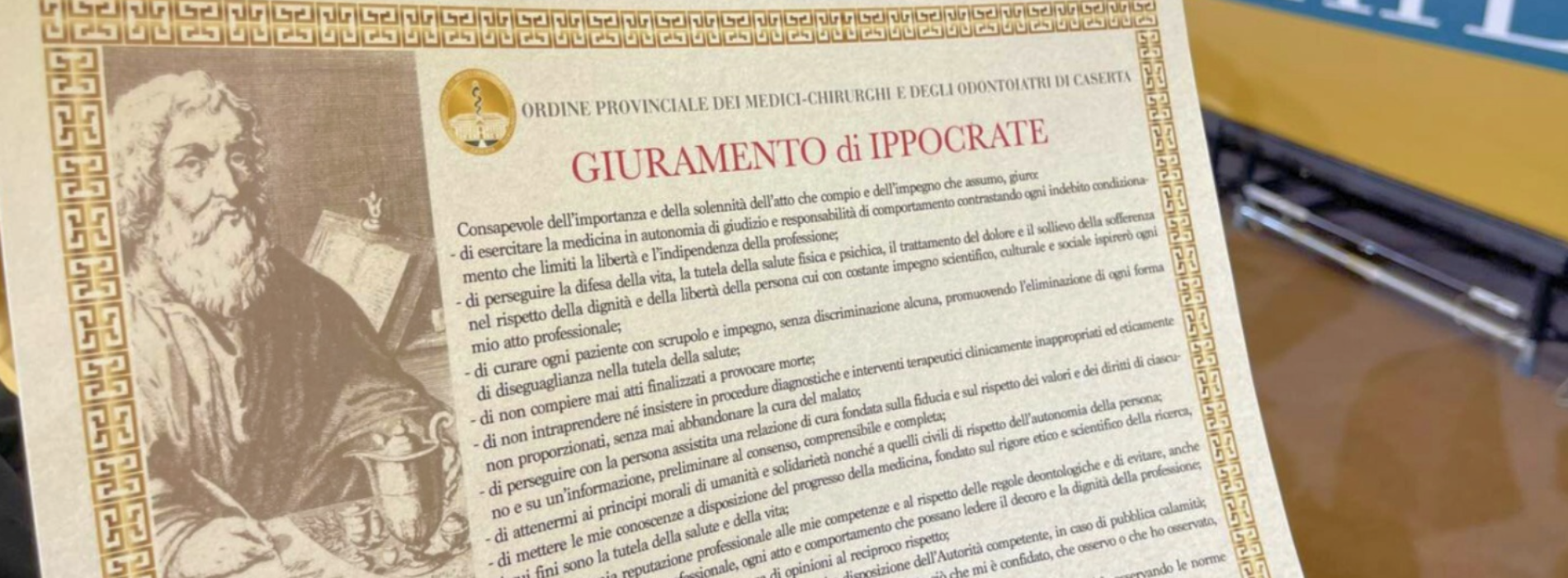 Giuramento di Ippocrate. Giovani medici e odontoiatri al Plaza