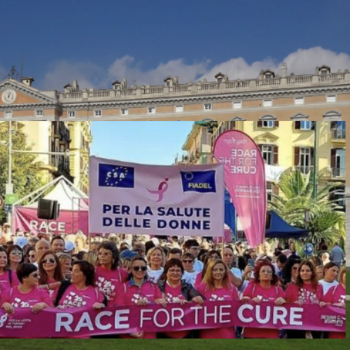 Race for the Cure, in piazza Carlo di Borbone con la Flik Flok