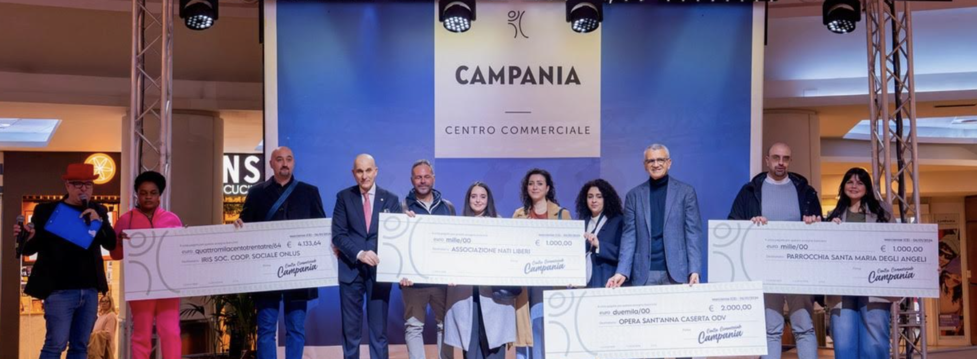 Centro Campania. Donati 8mila euro in beneficenza