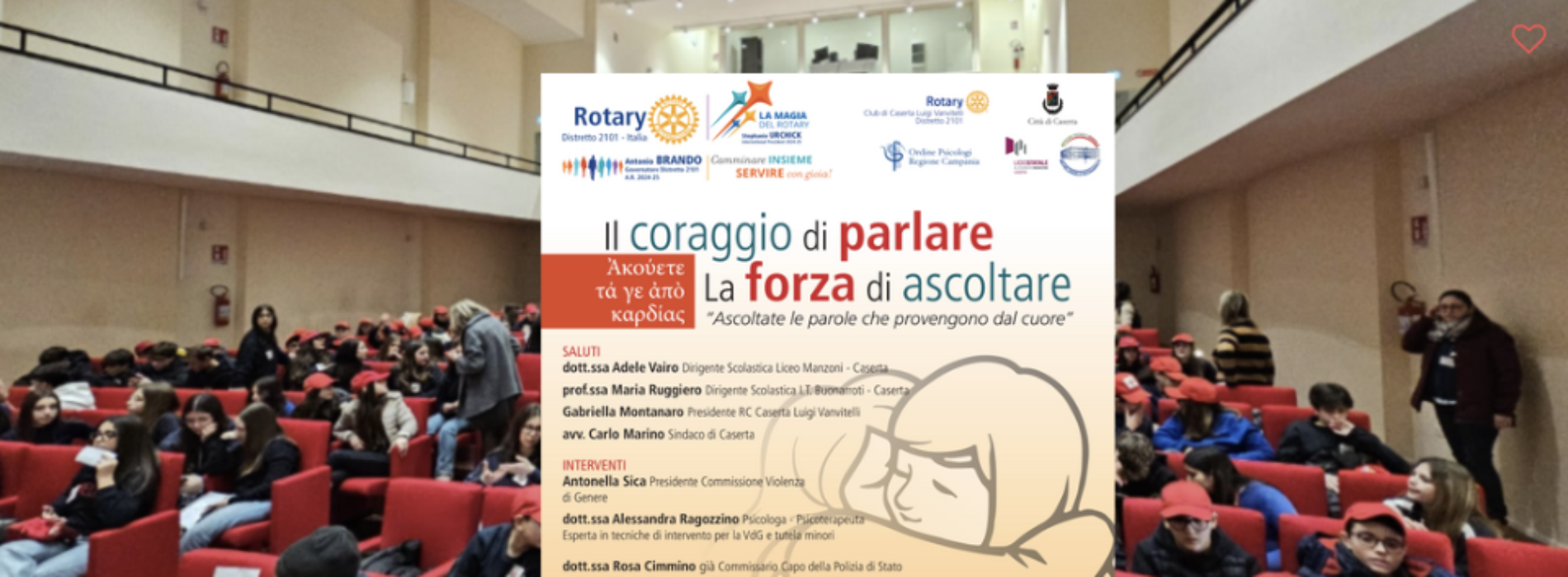 Politiche di genere. Il Manzoni con il Rotary Club Vanvitelli all’Auditorium